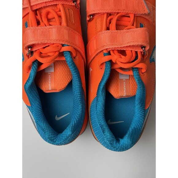 Size 9.5 - Nike Romaleos 2 Total Orange Blue Lagoon - Picture 5 of 7
